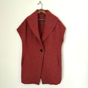 Oska Red Wool Vest Jacket